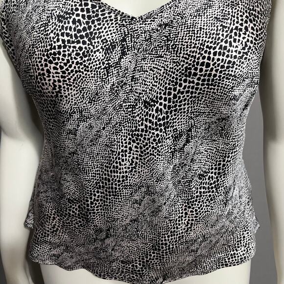 ⭐️Worthington Black Snake Print 100% Silk Camisole Sz-Large - Picture 4 of 7